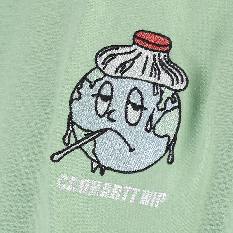 мужская зеленая футболка Carhartt WIP S/S III World T-Shirt I029058-green - цена, описание, фото 2